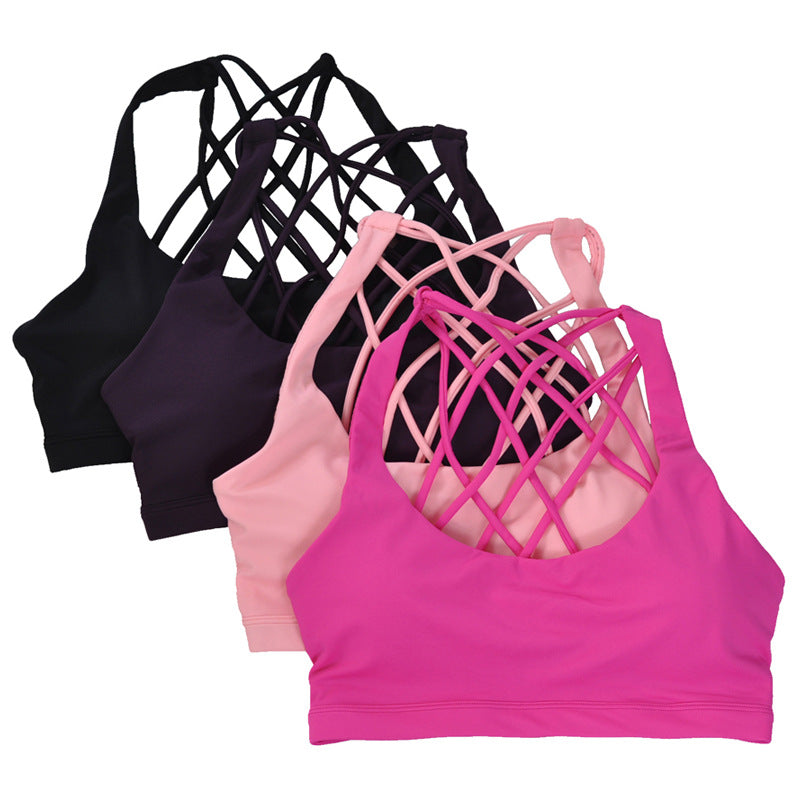 Cross beauty back sports bra yoga vest