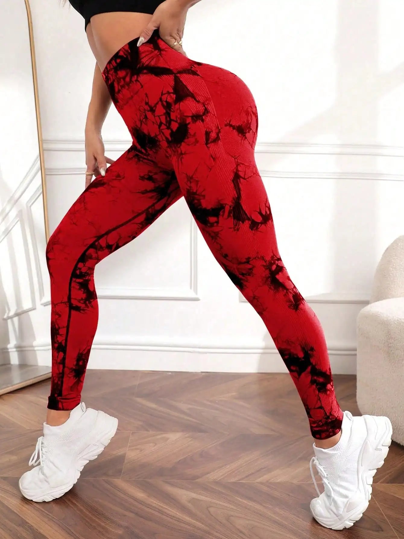 Tie Dye Yoga Pants Sport Leggings Women Seamless High Waist Push Up Tights Fitness Workout Leggings