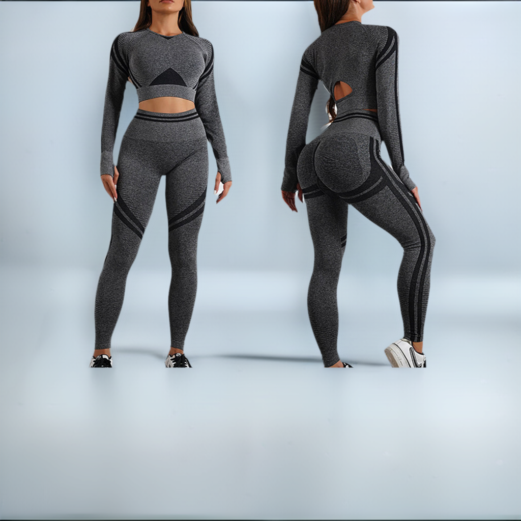 Seamless Yoga Pants Sports Gym Fitness Leggings Or Long Sleeve Tops Outfits Butt Lifting Slim Workout Sportswear Clothing